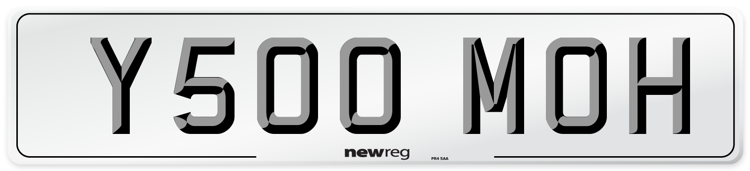Y500 MOH Number Plate from New Reg